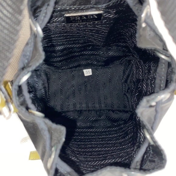 Prada Vintage Tessuto Nylon Duet Mini Bucket Bag In Black - Picture 11 of 17